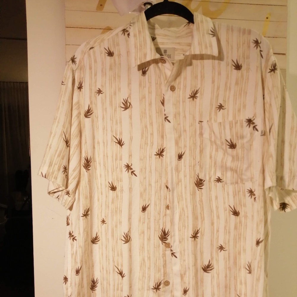 Mens solitude button up casual shirt A1 preowned